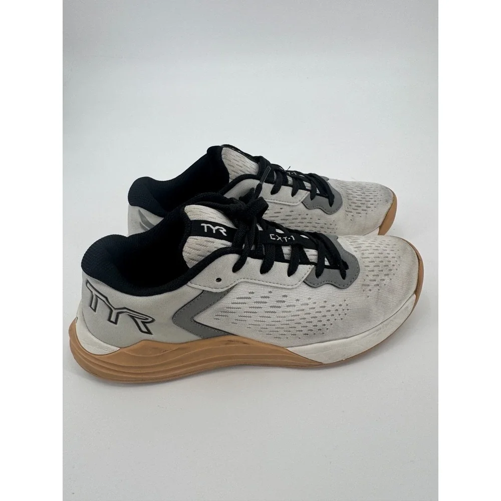 TYR‎ CXT-1 Trainer Unisex M6.5/W8 White Gum Round Toe Lace Up Athletic Shoes